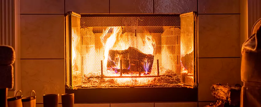 Mendota Hearth Landscape Fireplace Installation in Edmond, Oklahoma