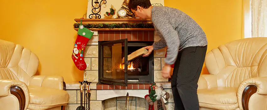 Rusted Metal Fireplace Restoration in Edmond, Oklahoma