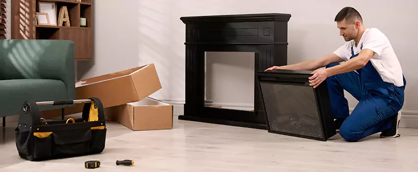 Old Rusted Metal Fireplace Repair And Replacement in Edmond, OK